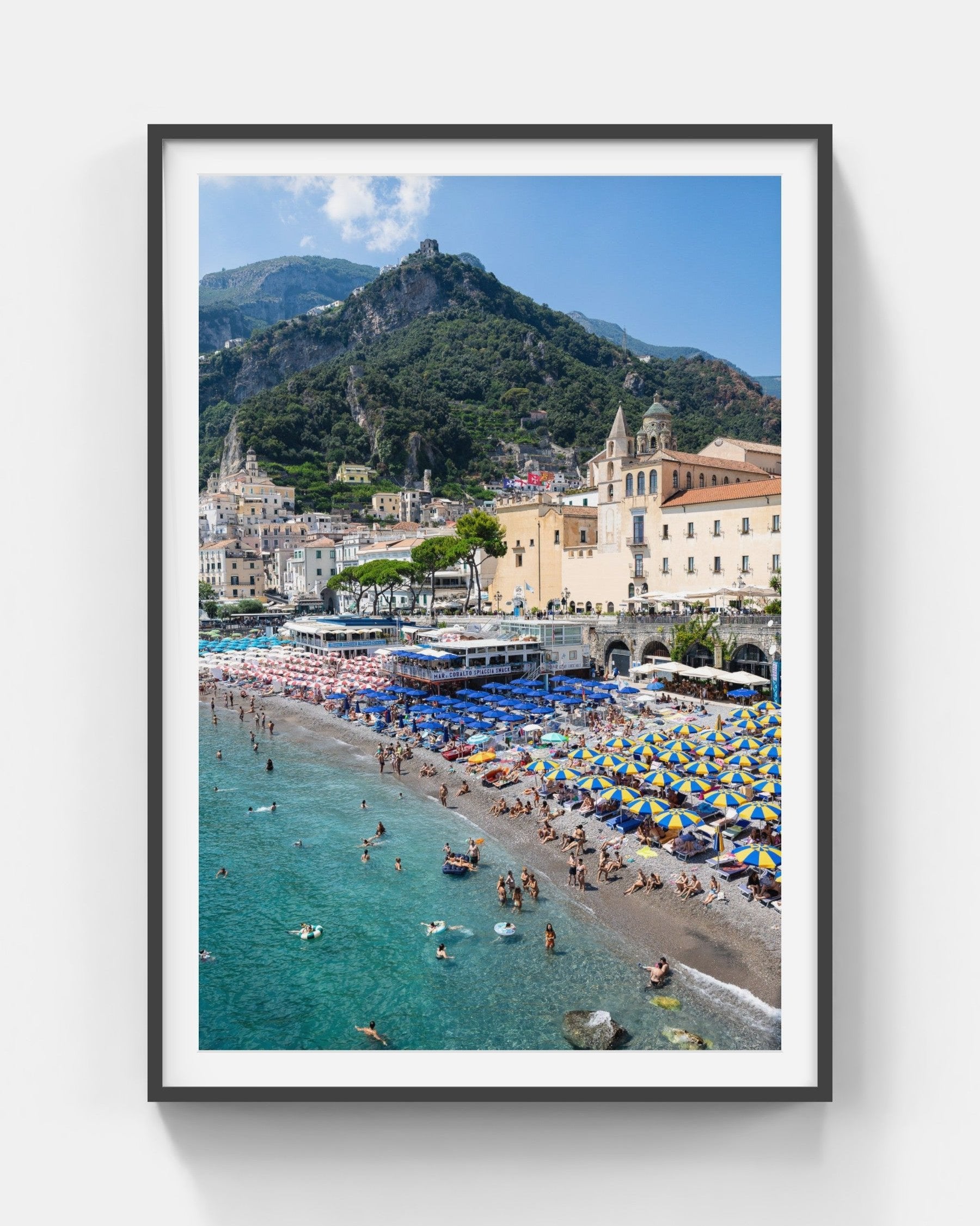 Amalfi Afternoons Grande Black Framed