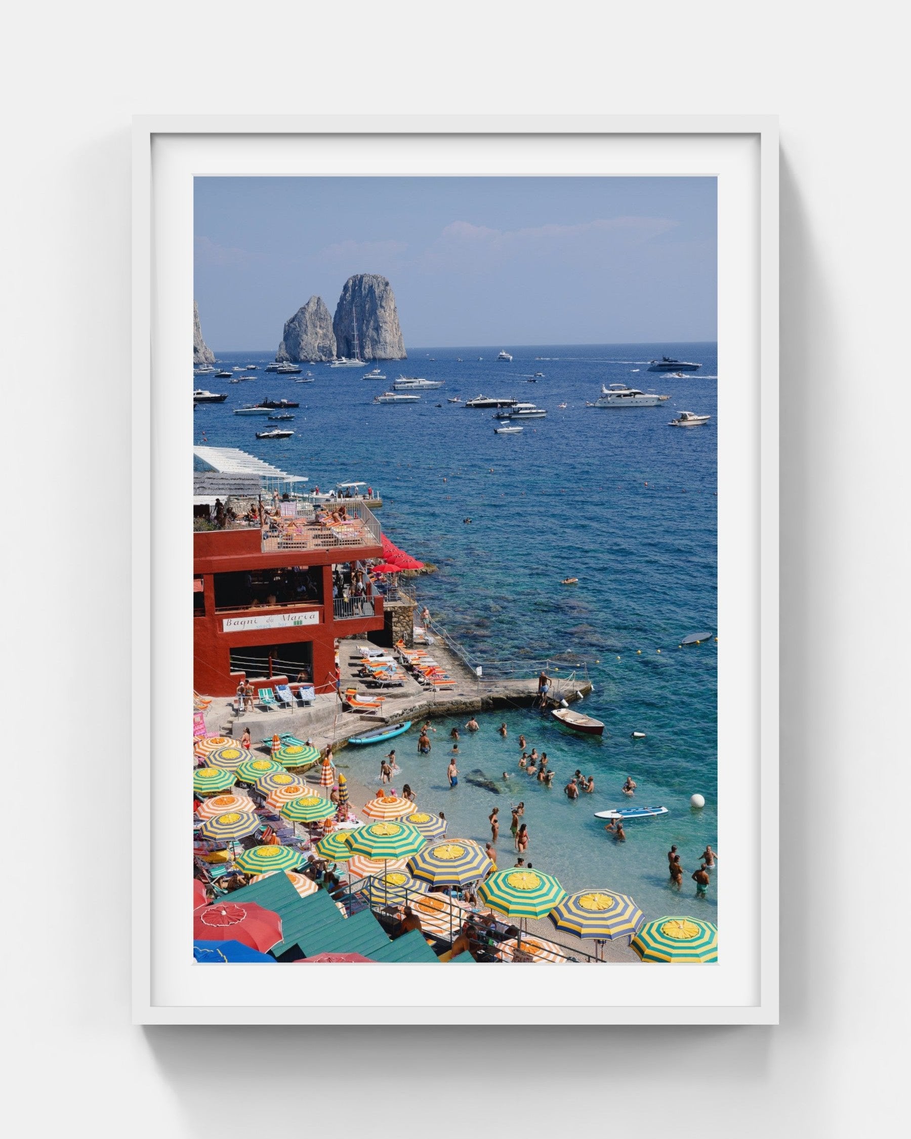 Bagni Da Maria Large White Framed