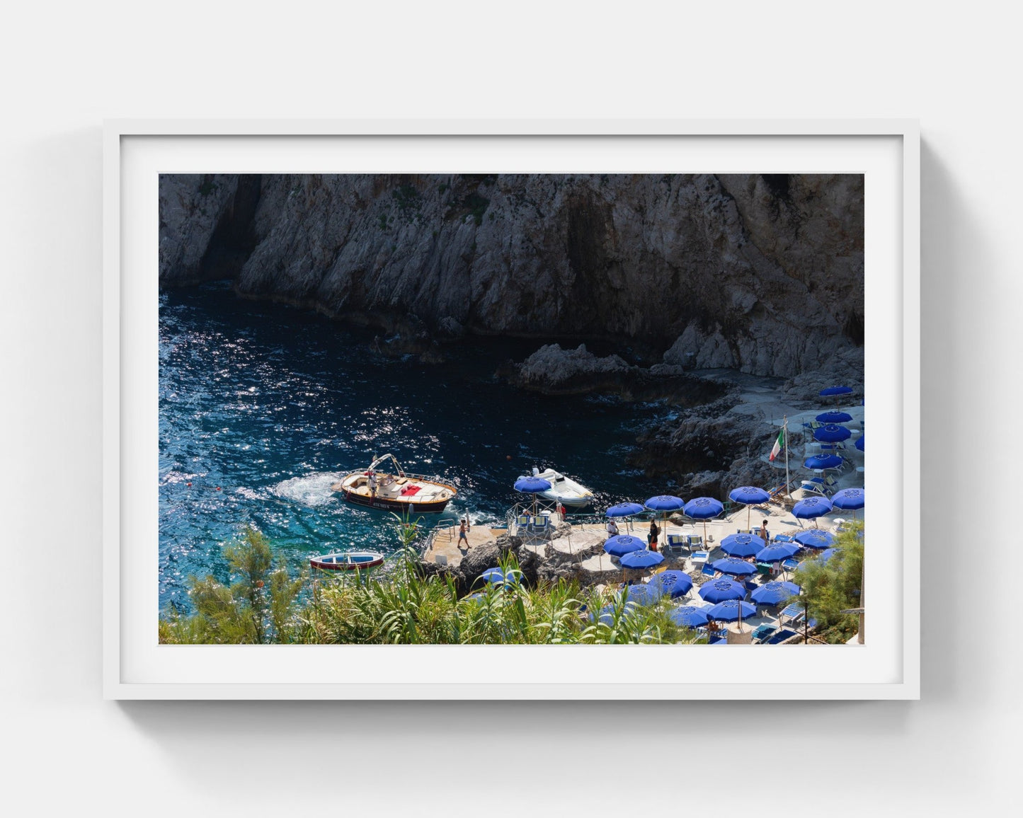 Capri Cabs II Large White Framed