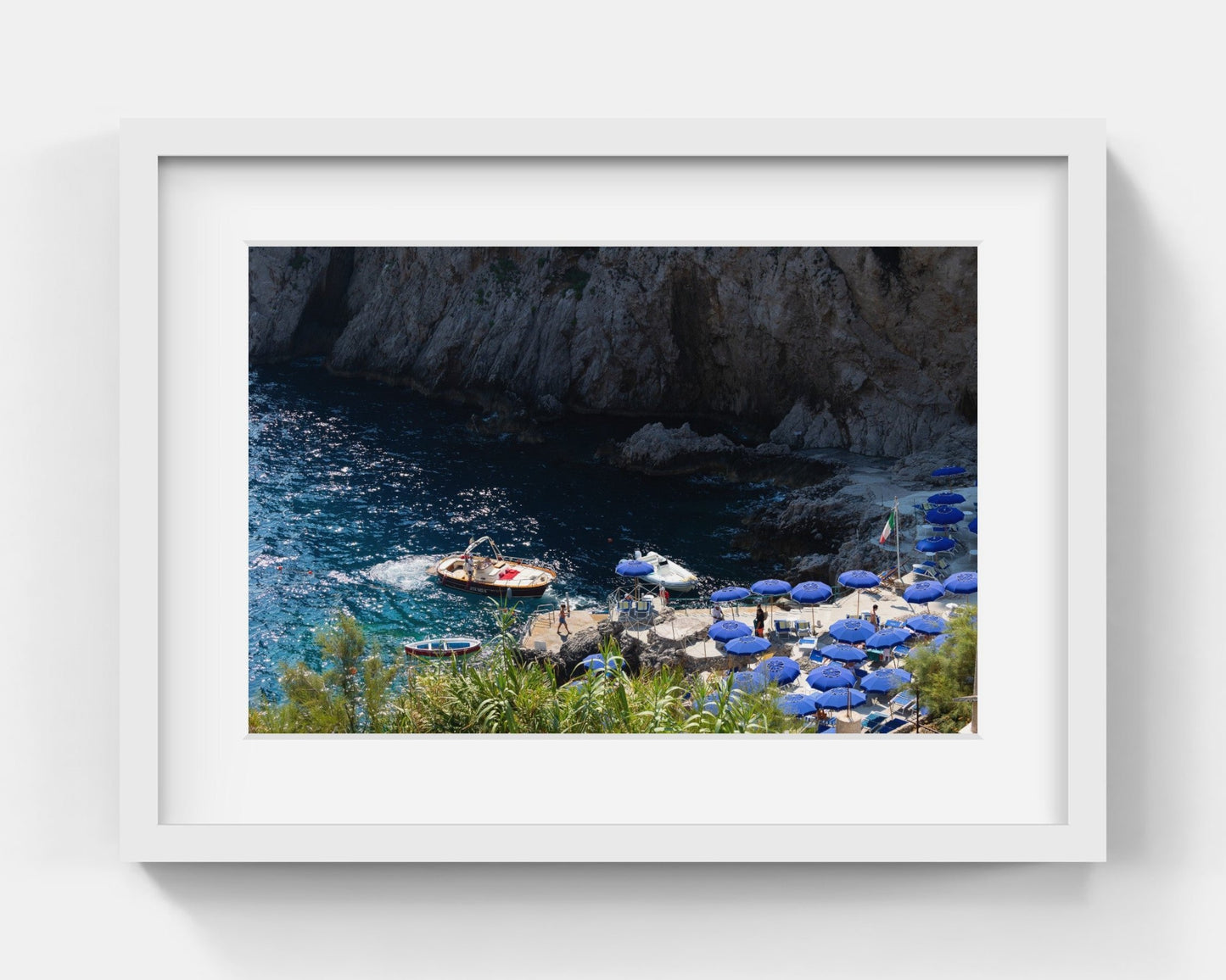 Capri Cabs II Small White Framed