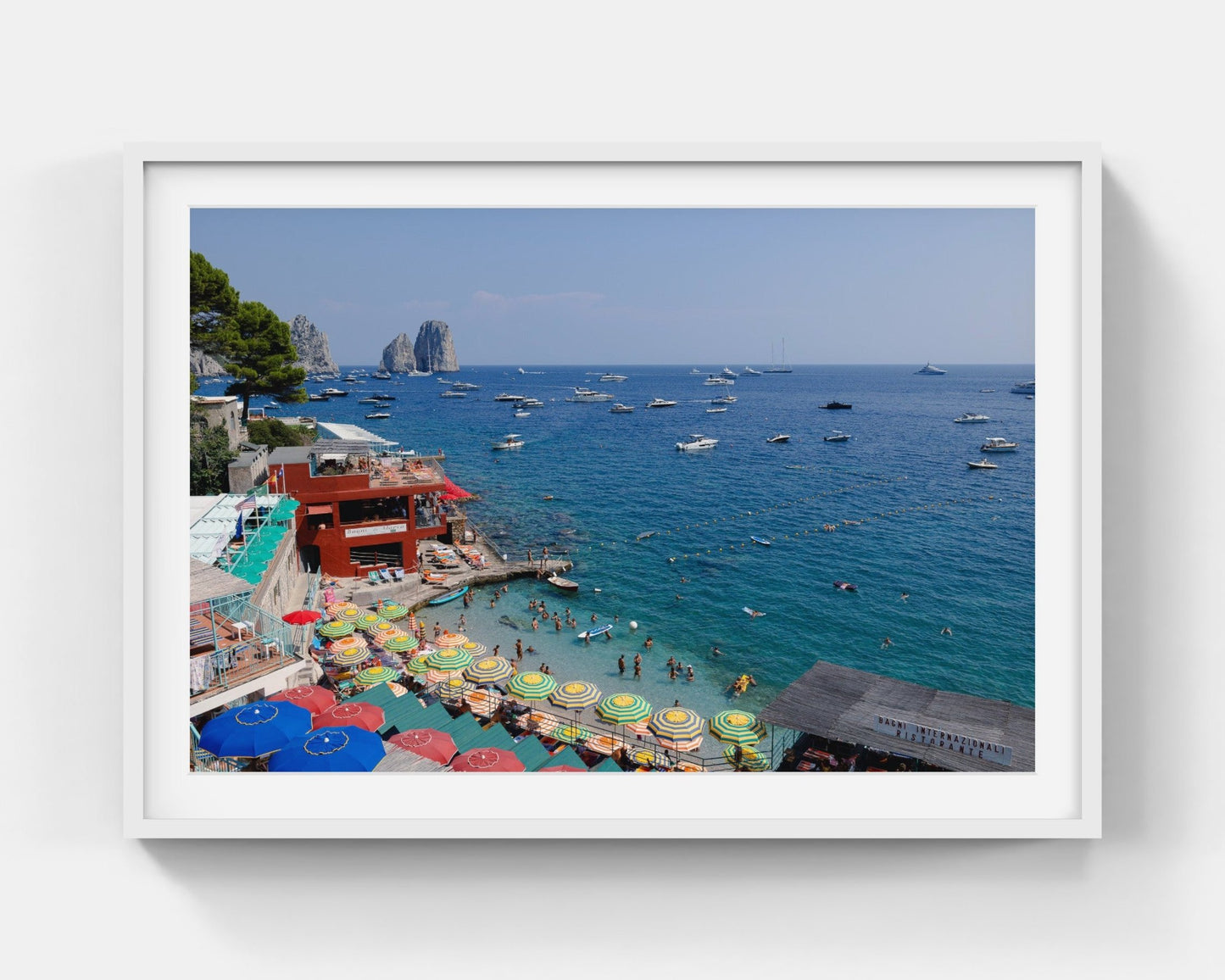 Capri Classico Large White Framed