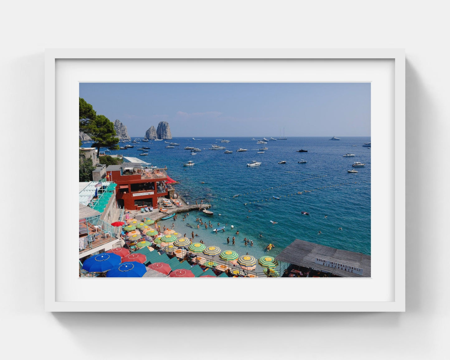 Capri Classico Medium White Framed