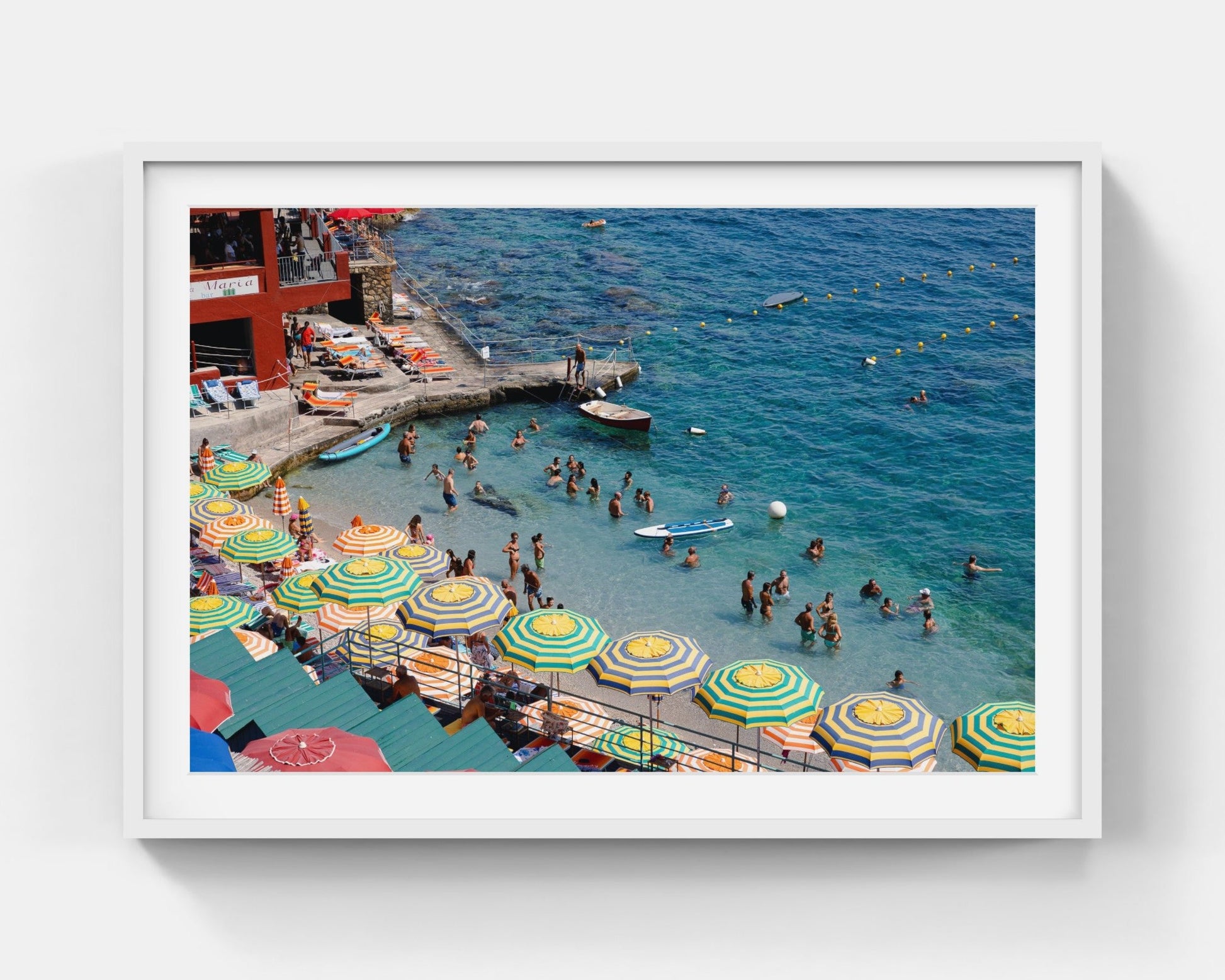 Colours of Capri Large White Framed