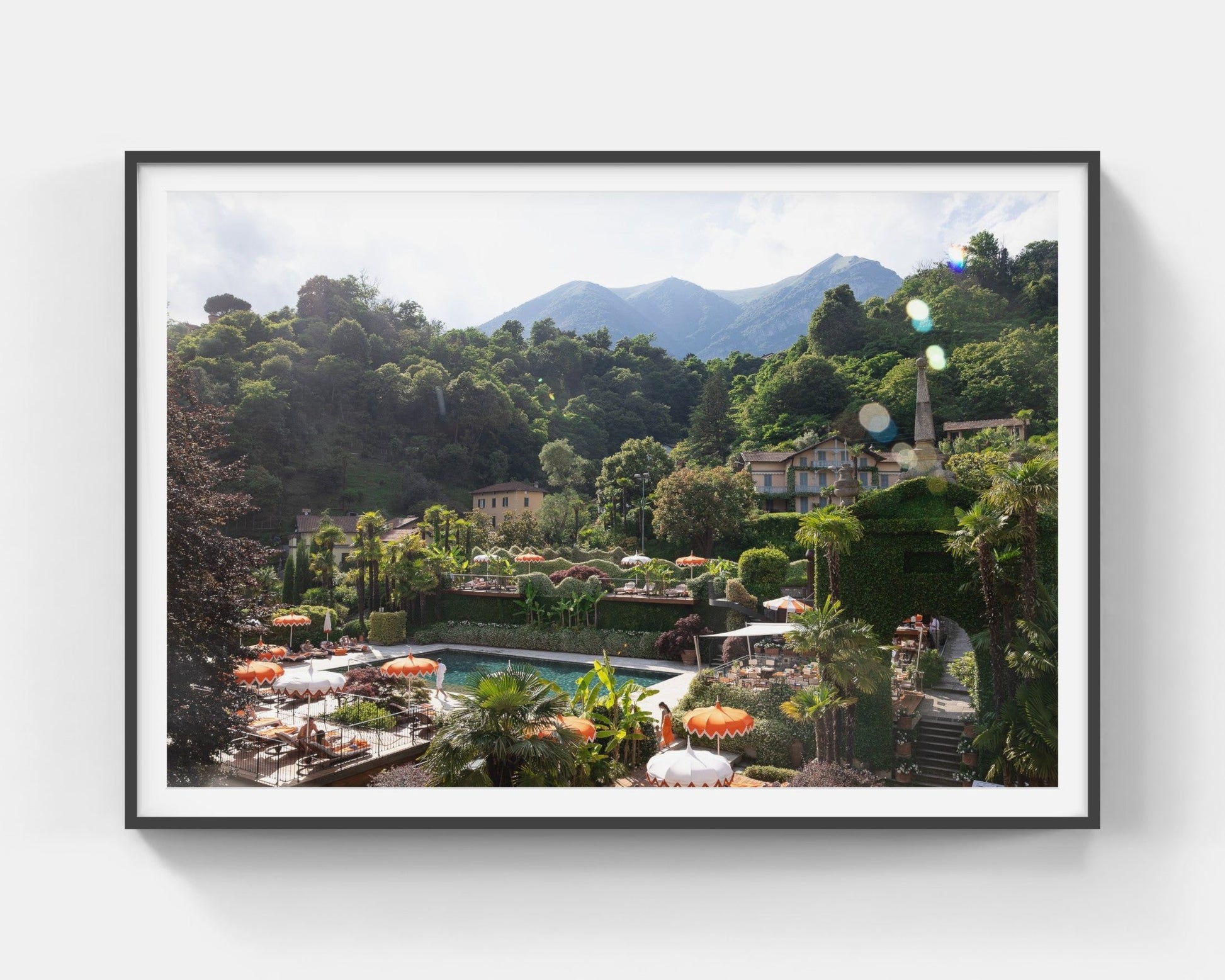 Grand Hotel Tremezzo Oasis Gallery Black Framed