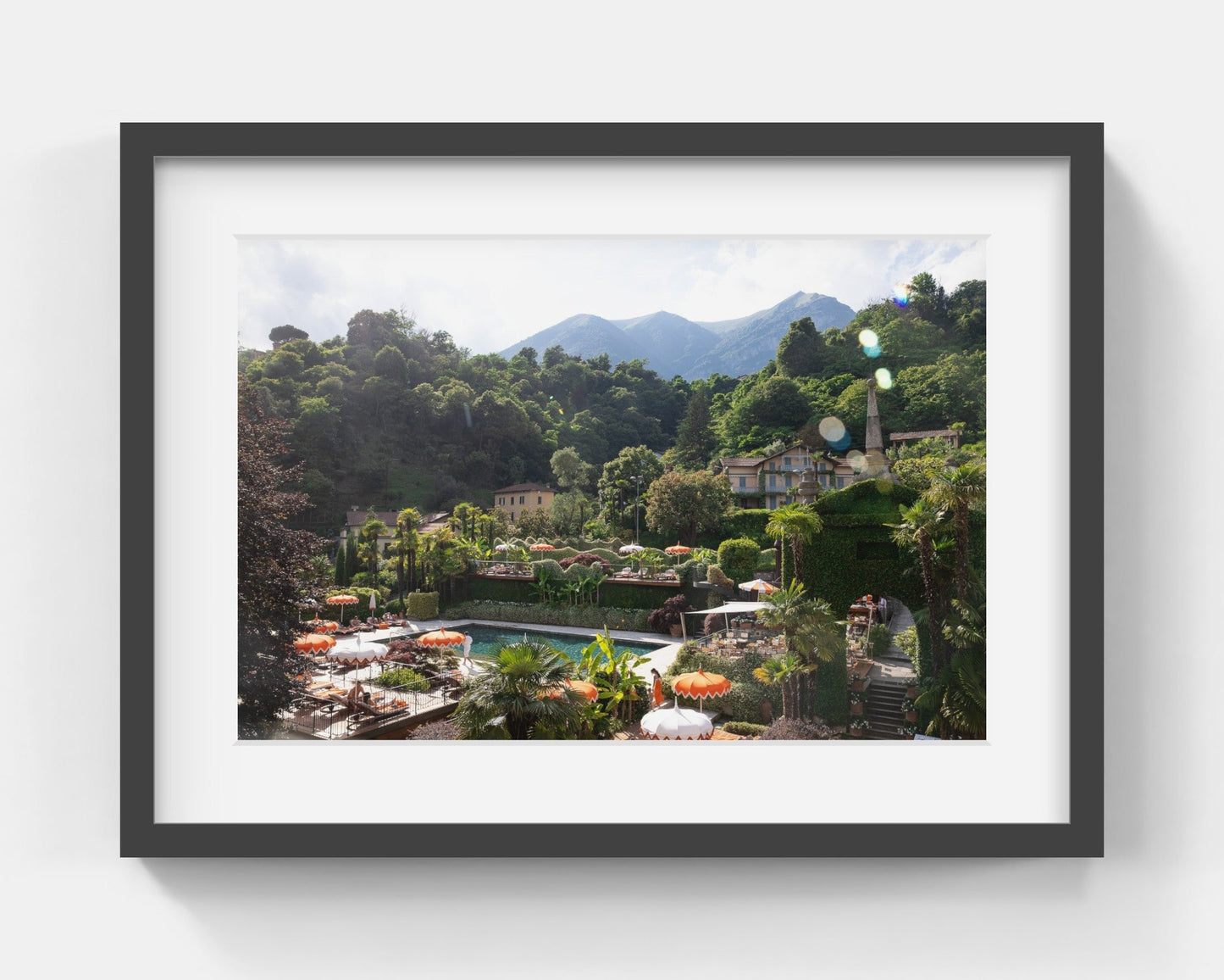 Grand Hotel Tremezzo Oasis Small Black Framed