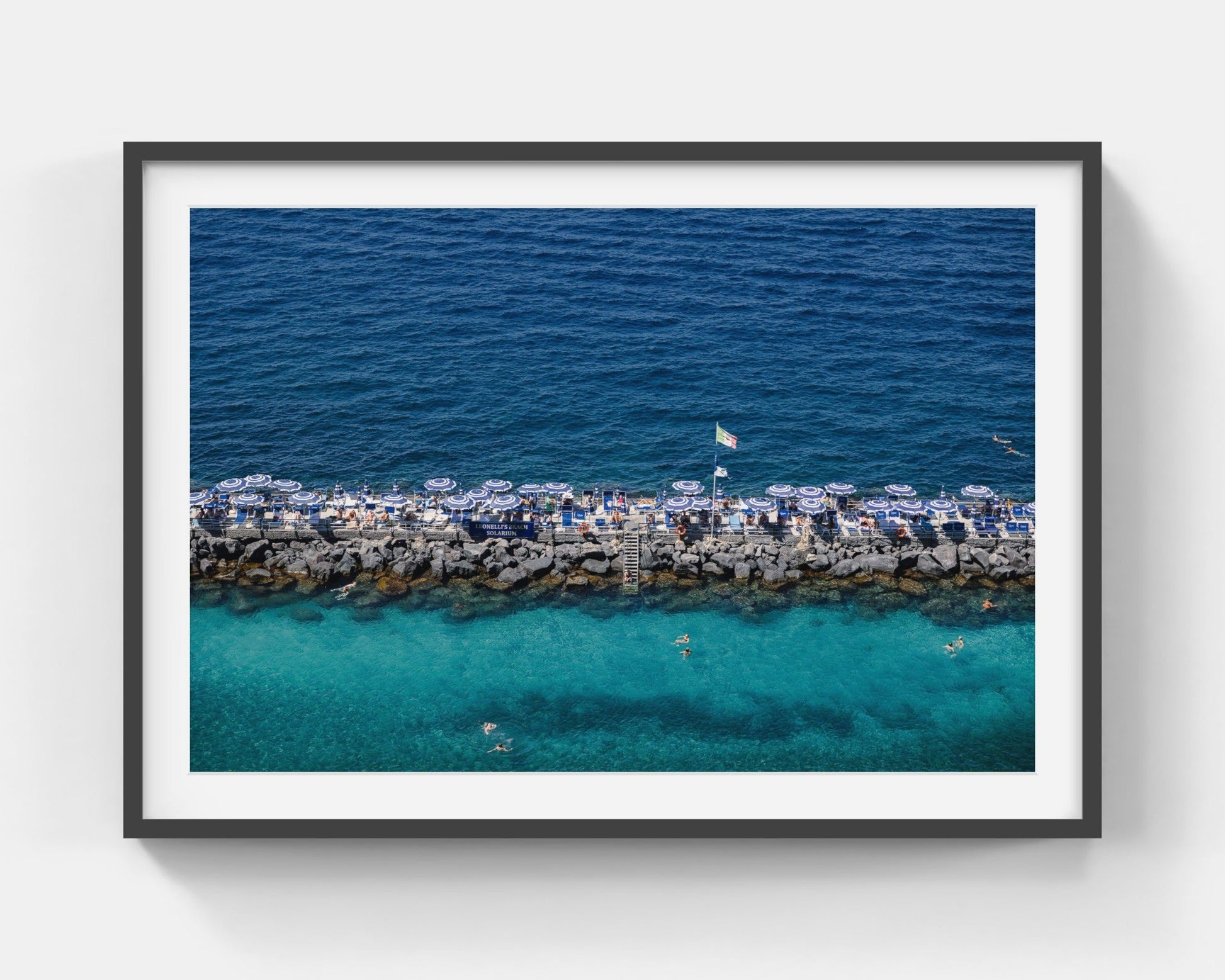 Just Keep Swimming Large Black Framed