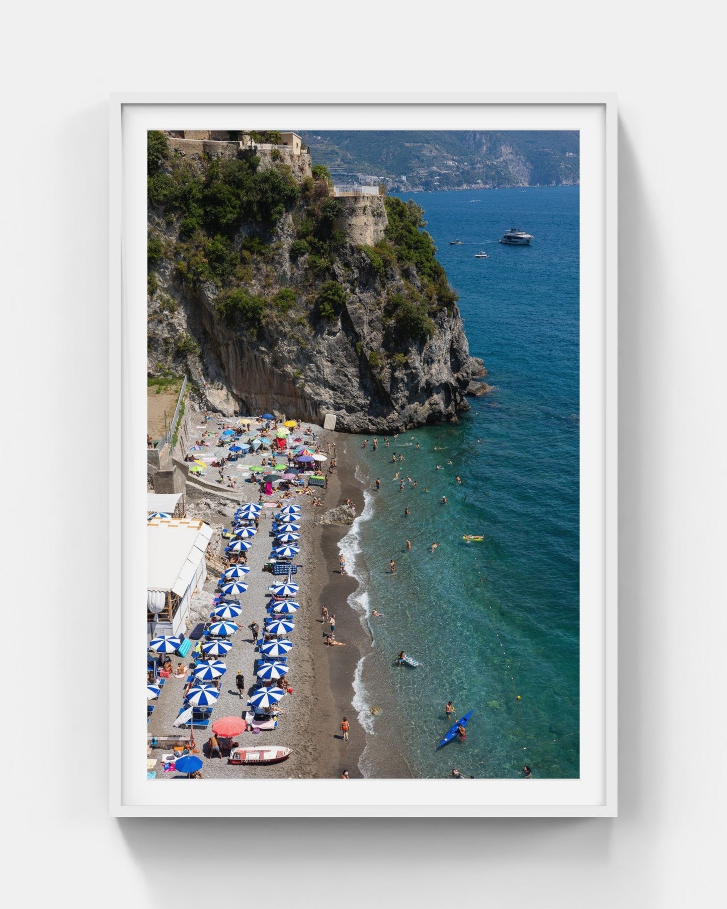 Lido Di Ravello Grande White Framed