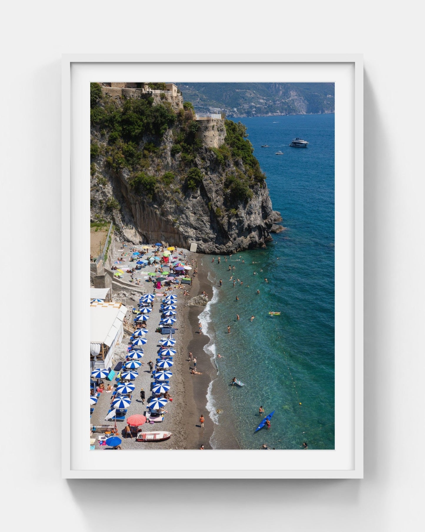 Lido Di Ravello Large White Framed