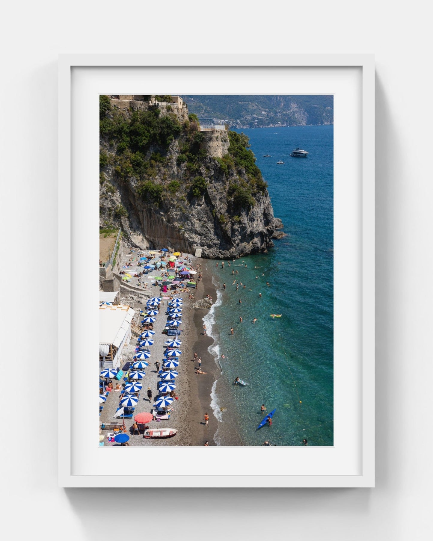 Lido Di Ravello Medium White Framed