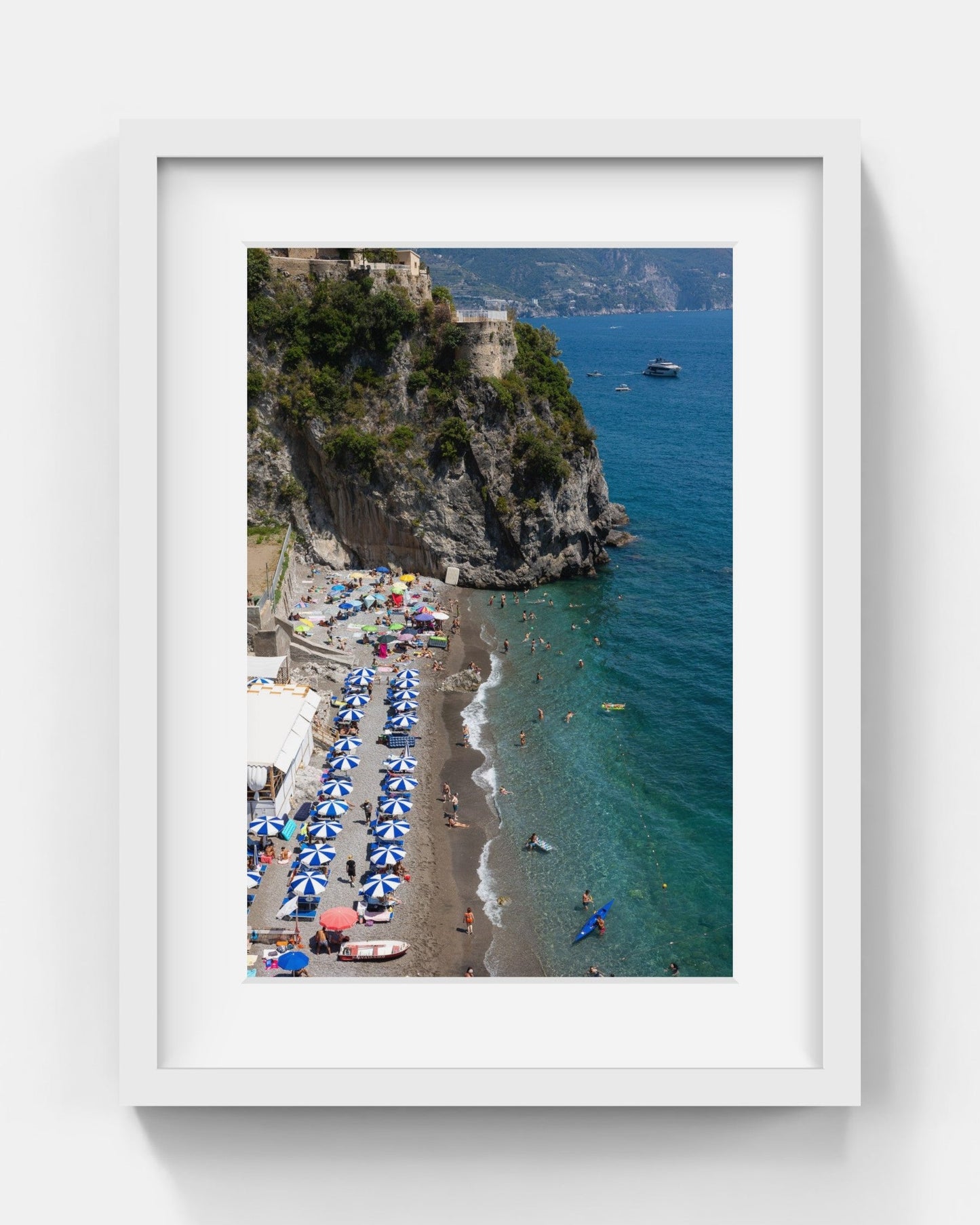 Lido Di Ravello Small White Framed