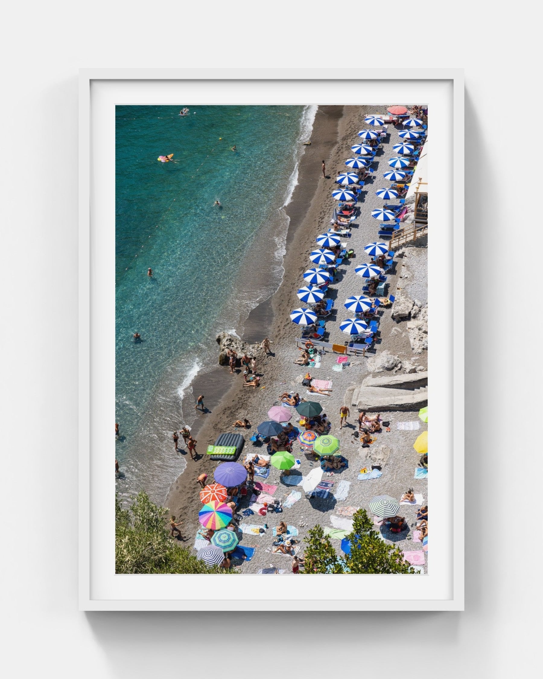 Little Lido Love Large White Framed