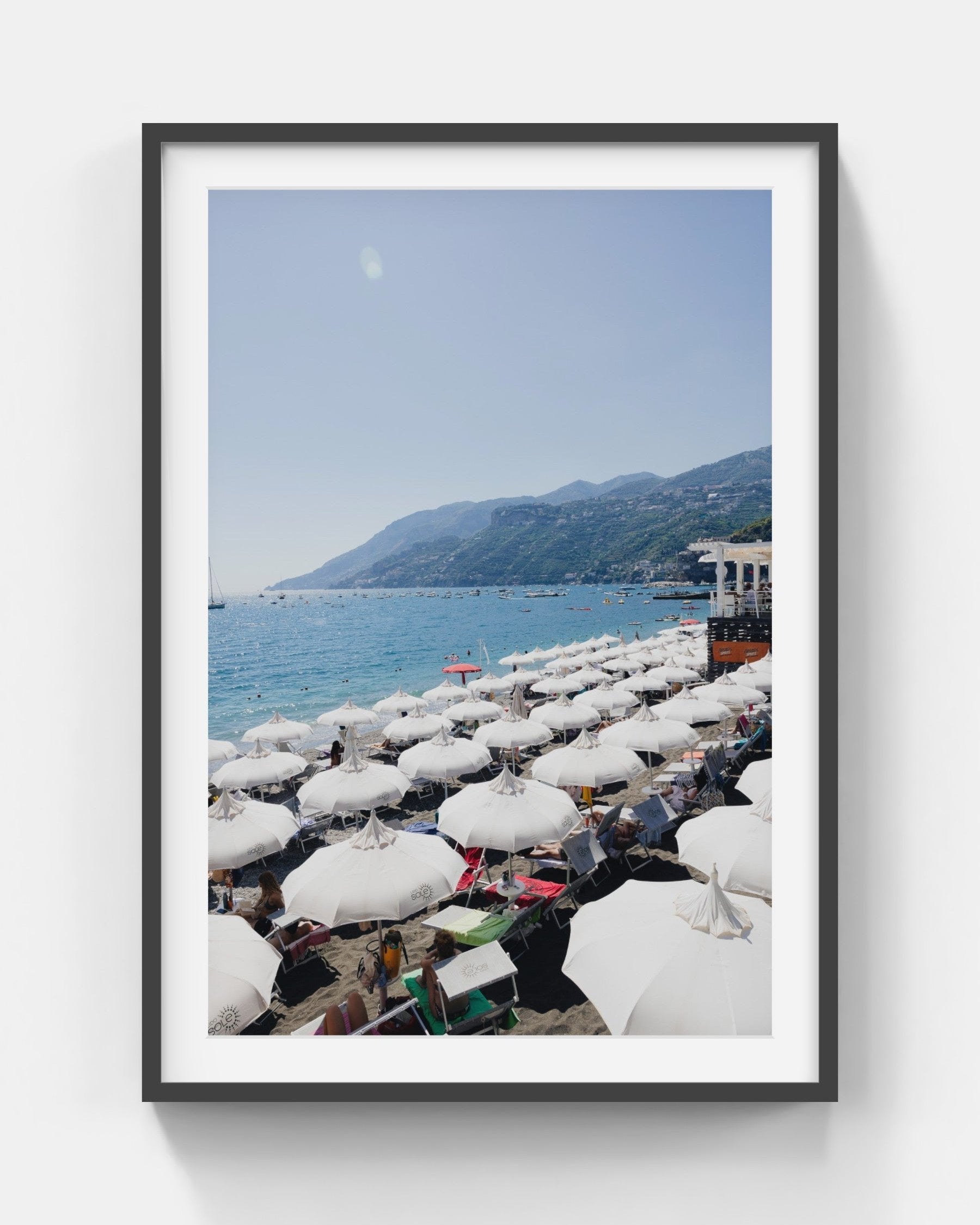 Maiori Beach Days II Large Black Framed