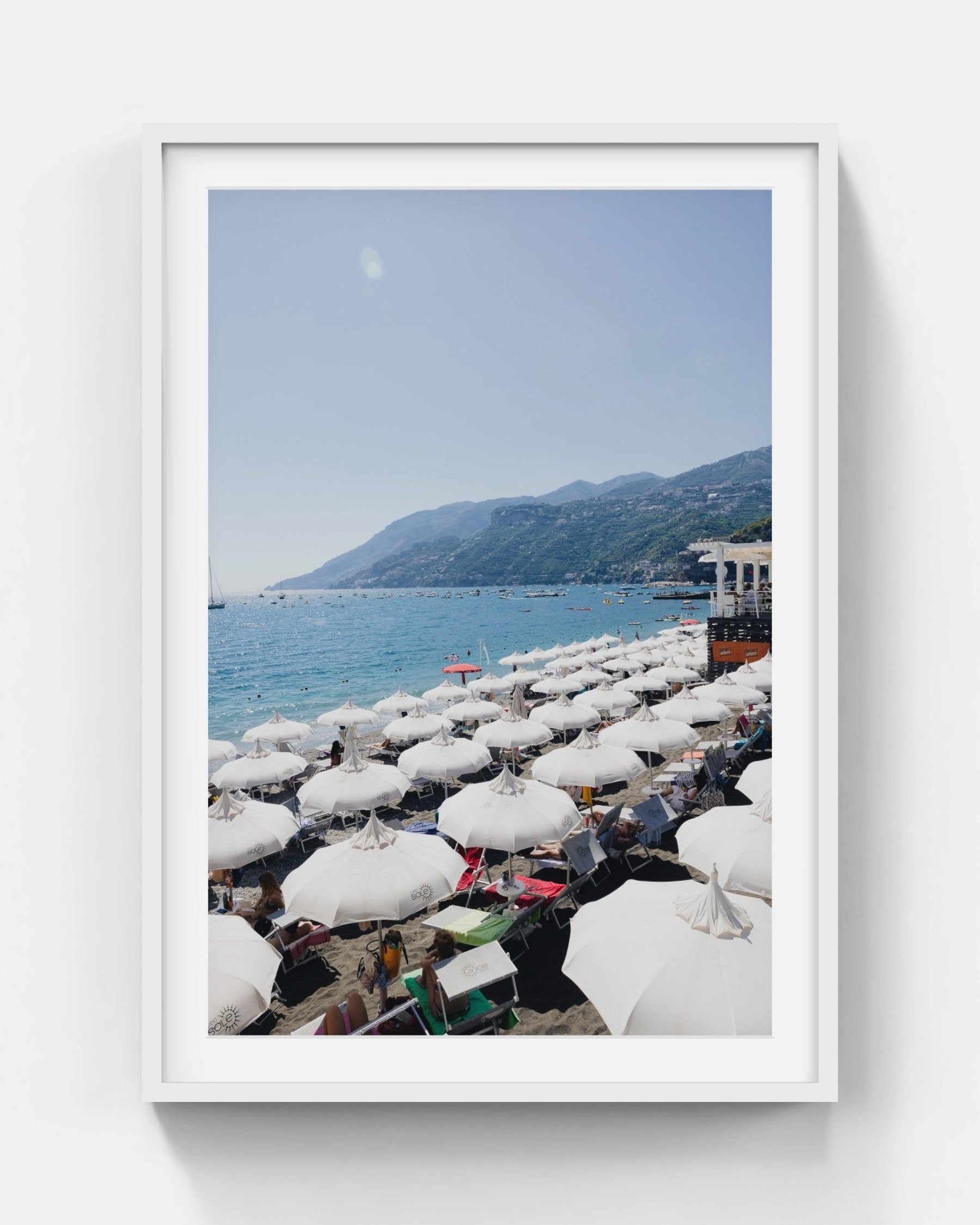 Maiori Beach Days II Large White Framed