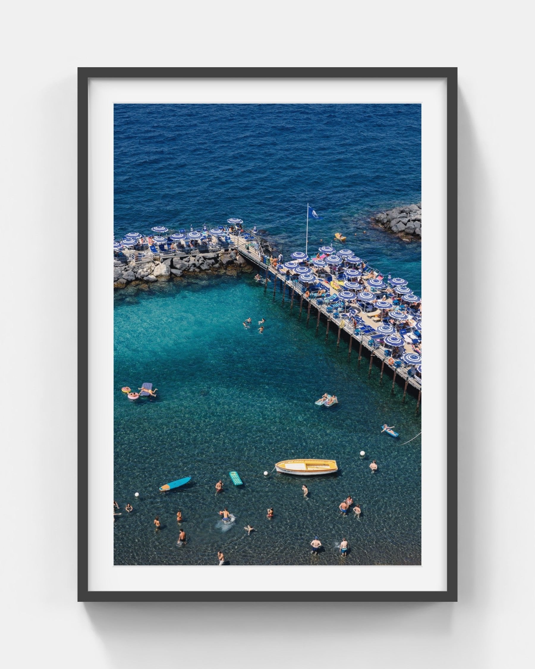 Sorrento Summer Large Black Framed