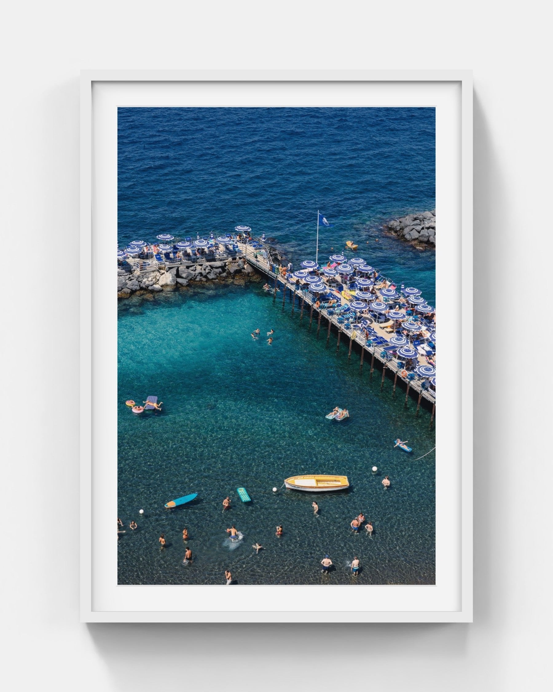 Sorrento Summer Large White Framed