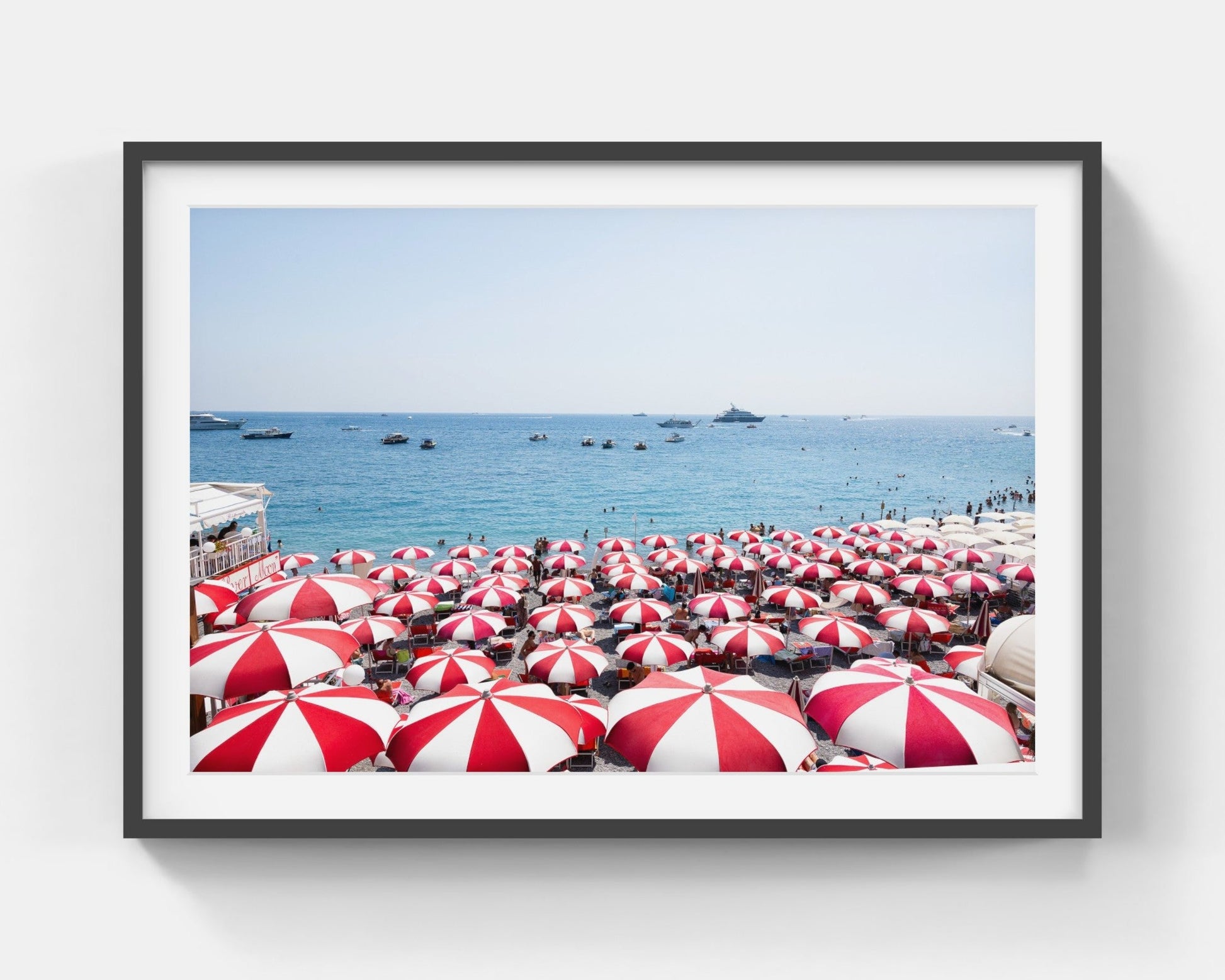 Strawberries & Cream Large Black Framed