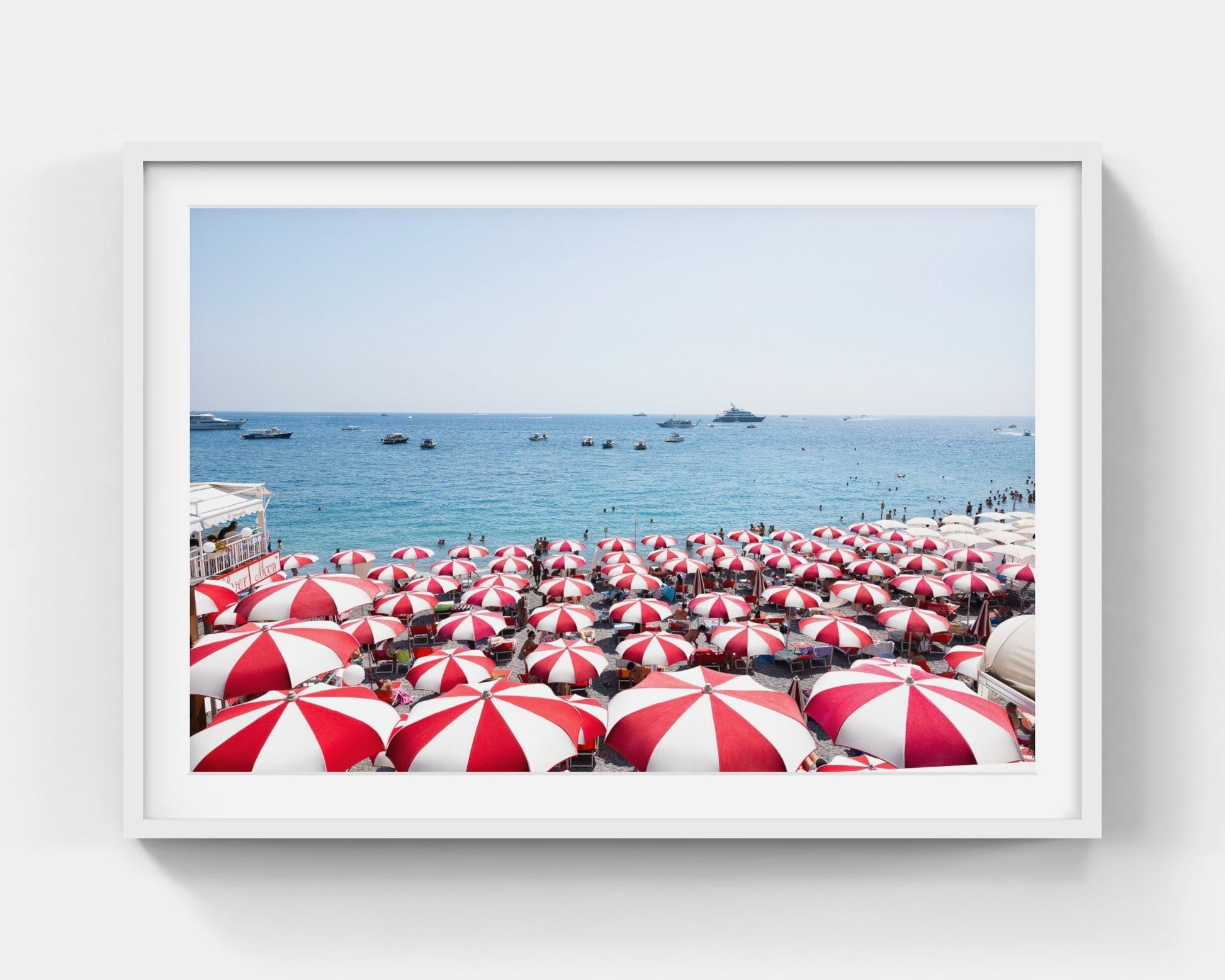 Strawberries & Cream Large White Framed